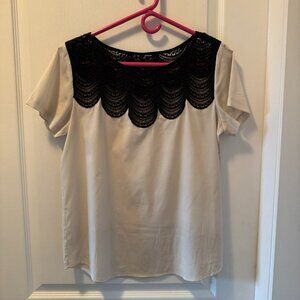Club Monaco embroidered blouse